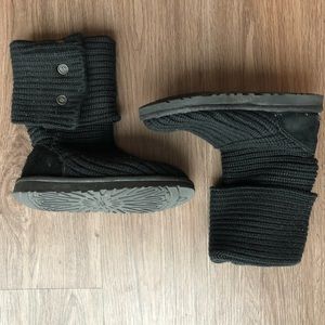 UGG Australia Black Knit Boots
